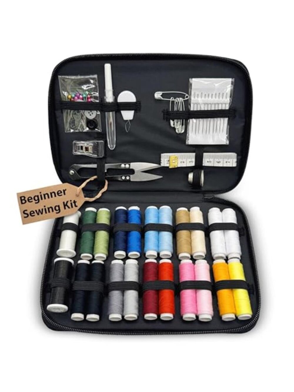 New Beginner Sewing Kit for Adults and Kids, 22 Threads, Travel Case
